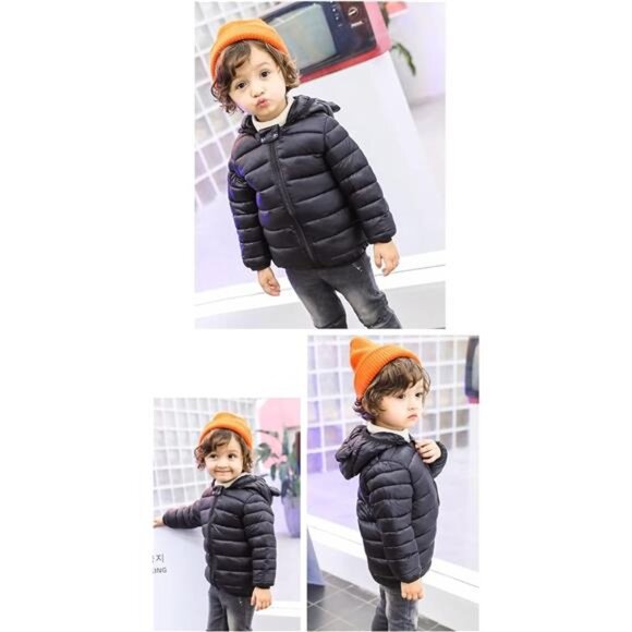 Kids Winter Coat Puffer Padded Jacket with Hood - Picture 4 of 7